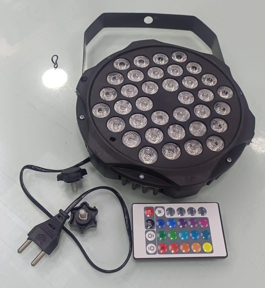LED Stage Light Par Lamp, 36 LEDs, RGB Color Changing with Remote