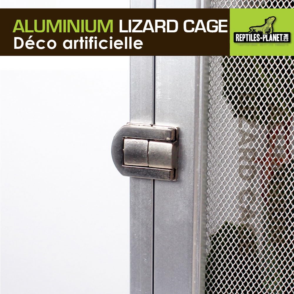 Reptiles Planet - Terrario de Malla de Aluminio, 43 x 43 x 66 cm