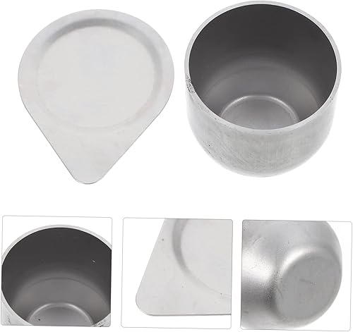 Miniatura 9 de EXCEART Crisol de hierro con tapa Capacidad de material de hierro de alta calidad para fundir y fundir sustancias alcalinas fuertes aplicaciones de