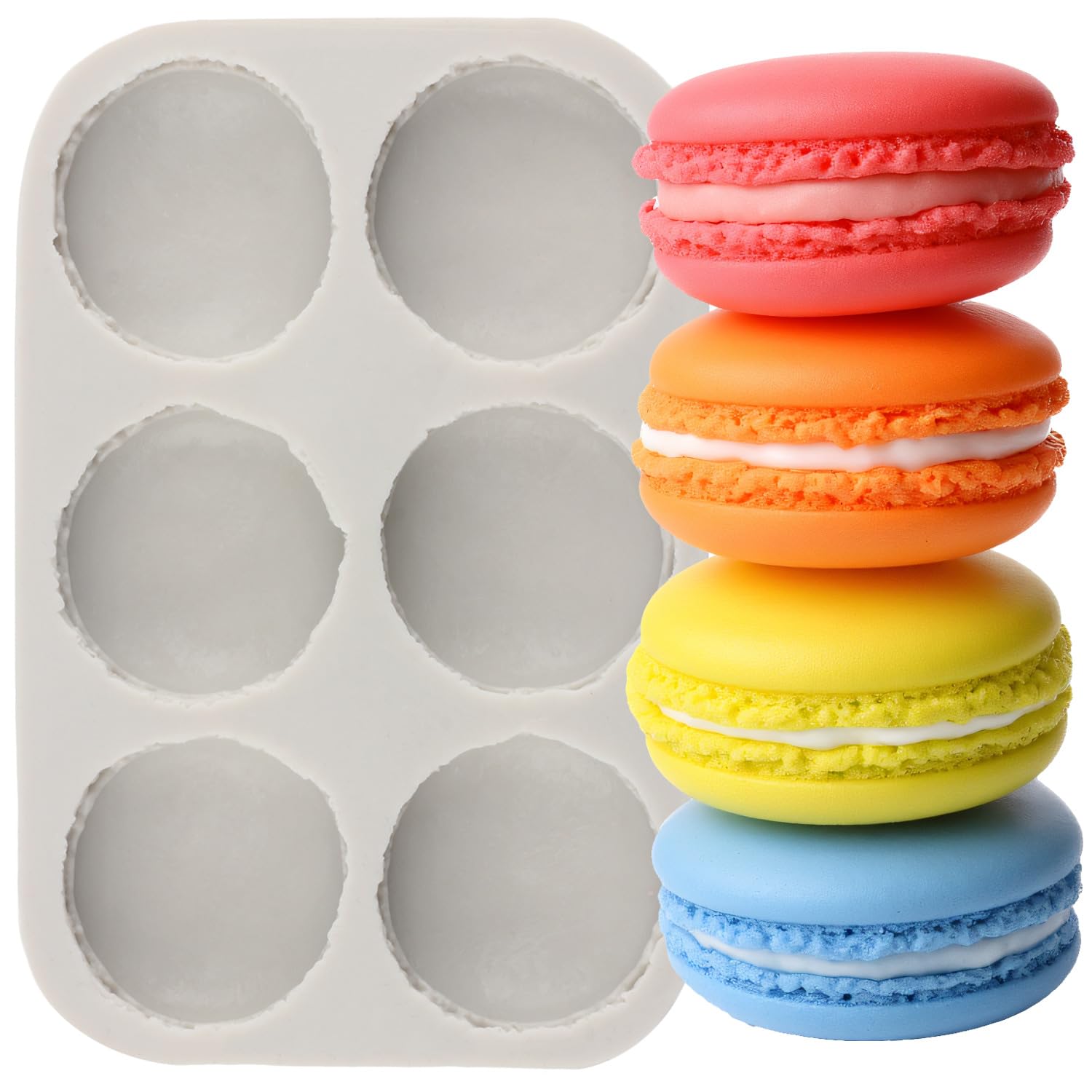 Sijiangmold Macaron Hamburger Silicone Mould Macaron Fondant Moulds