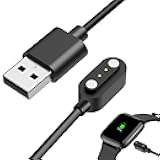 Smart Watch Charger Magnetic Compatible with YAMAY Willful Letsfit Letscom, Magnetic USB Charging Cable for Umidigi Uwatch 3S 3 2 2S Urun smartwatch (Black)
