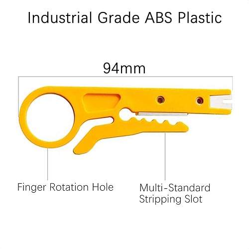 Miniatura 2 de VANICE Mini pelacables de red, paquete de 3 unidades para cable de red, RJ45/Cat5/CAT-6, cable UTP para teléfono y computadora