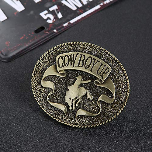 Kdg Western Cowboy Gold Belt Buckle For Man Eagle Running Horse Bull Heads Texas Buckle (Bronze 1) #TOP1