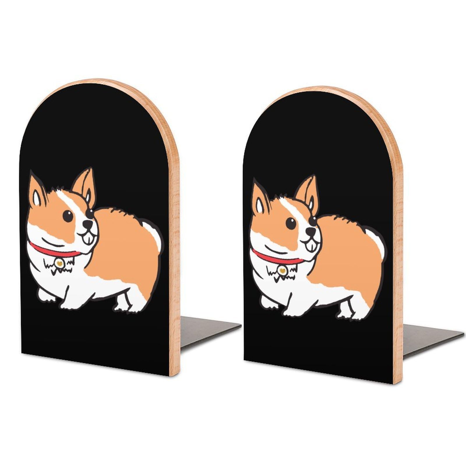 Corgi Puppy Book Ends for Shelves Bookends Bookshelf Holder Stand Books Stopper Home Office Decor