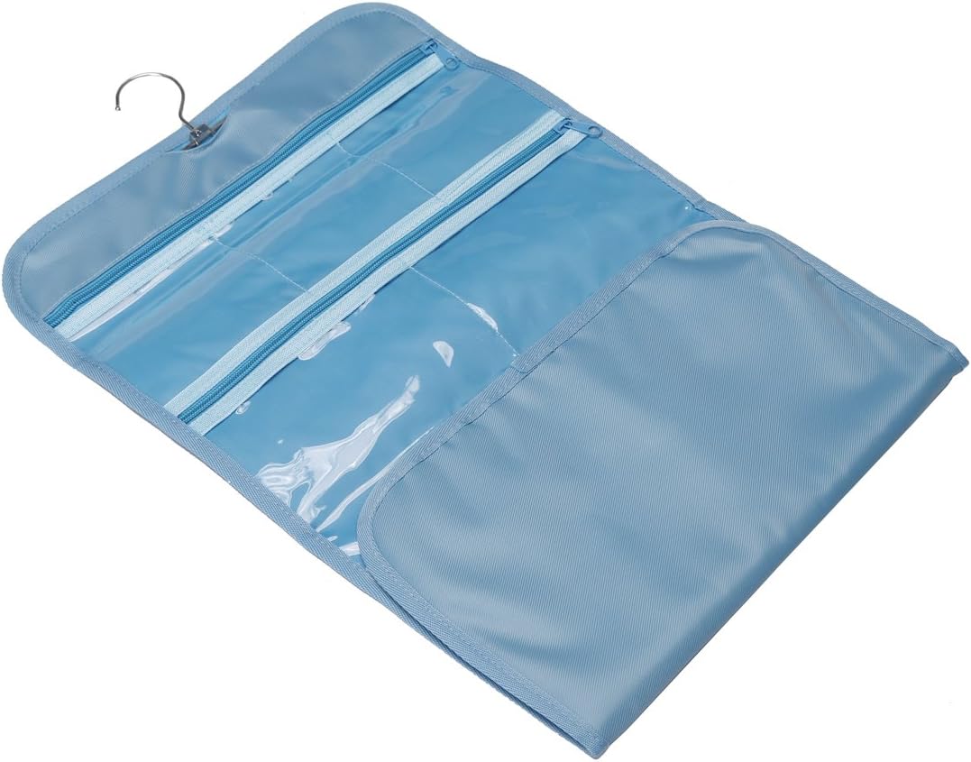 Foldable Clear Hanging Travel Toiletry Bag Cosmetic Organiser Storage - Image 5