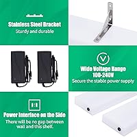 Vista 3 de Gdrasuya10 Paquete de 2 estantes LED de exhibición de botellas de licor montados en la pared, estantes LED flotantes con control de controlador