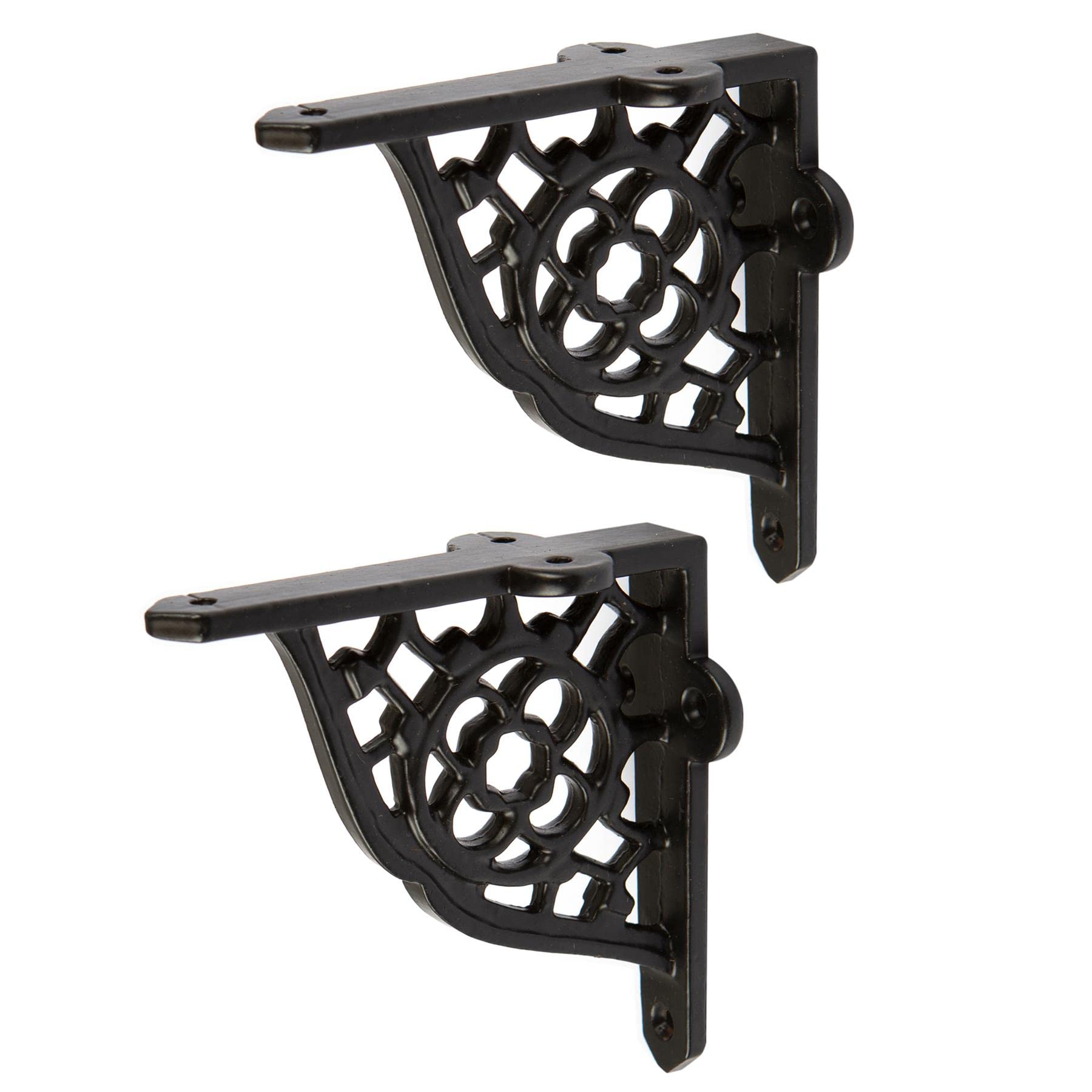 Hammer And Tongs Unisex Black Honeycomb Iron Shelf Bracket - D100mm - Pack Of 2 In | Size: 1000Mm X 1000Mm