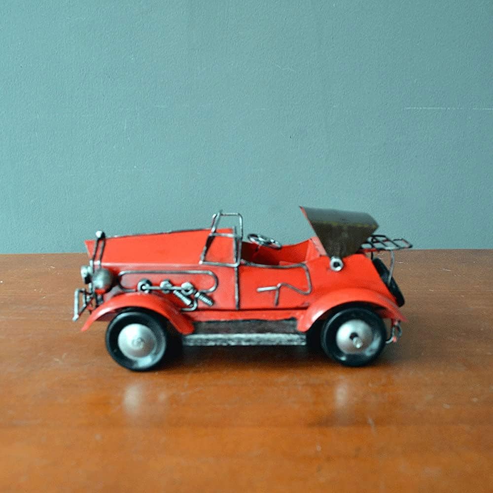 European Retro Iron Classic Car Creative Personality Decoration Static Metal Toys Desktop Decoration Handicraft Collection Wine Cabinet Decoration Gifts for Boys and Adults