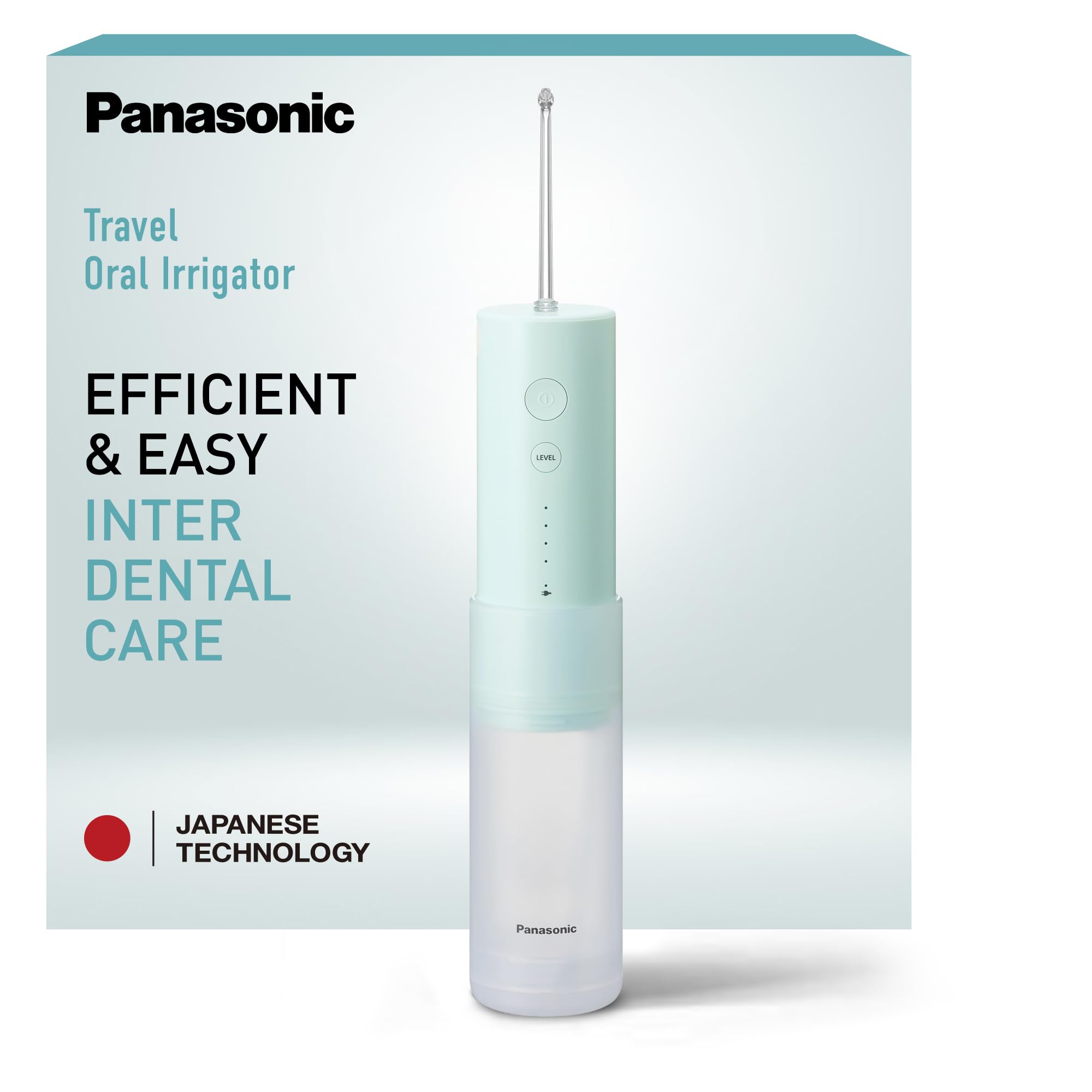 Panasonic EW-DJ4B-G Reise-Munddusche, Wiederaufladbare mit Ultraschalltechnologie, 150 ml Wassertank, Schnelles Aufladen in 1 Stunde