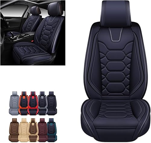 OASIS AUTO OS-004 - Fundas de piel sintética para asiento de coche, funda de cojín para automóvil de 5 pasajeros y SUV, set de accesorios de ajuste