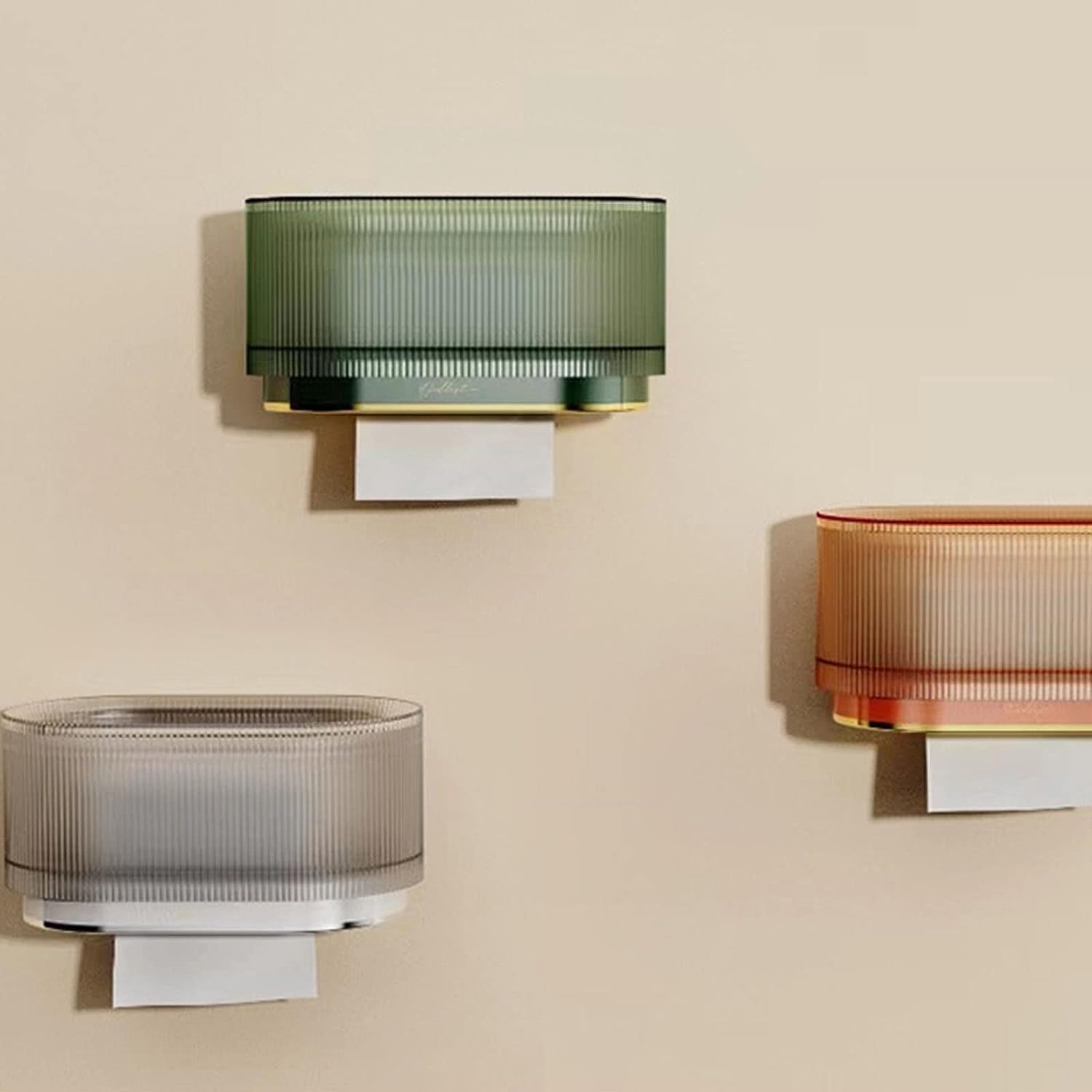 ZUMAHA Nuovo Copertura in Tessuto Trasparente Scatola Rettangolare in Tessuto Scatola Moderna in plastica per fazzoletti Toilette Comò Comodino Scrivania Copertura in Tessuto Scatola Portafazzoletti