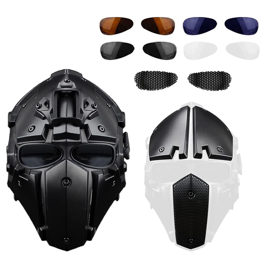 Amazon.co.jp: タクティカルフルフェイス保護エアソフトヘルメット