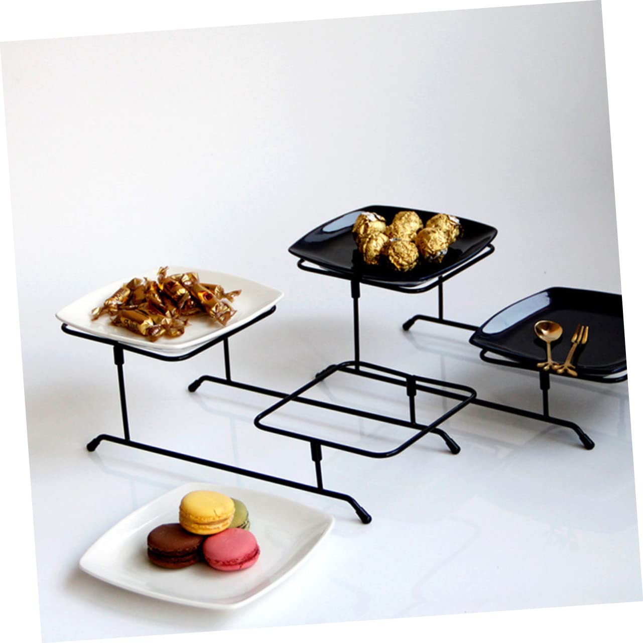 MAGICLULU 1set Vassoio Multiuso Strati Per Snack e Dolci Elegante Portafrutta Ceramica e Supporto Per Aperitivi e Dessert Per Feste e Occasioni Speciali