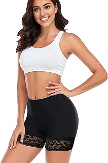 NICSY Women's High Waisted Slip Shorts for Under Dresses, Mid Thigh Lace Boyshorts for Cycling, Yoga, Swim, Underskirts (P... Price In India
