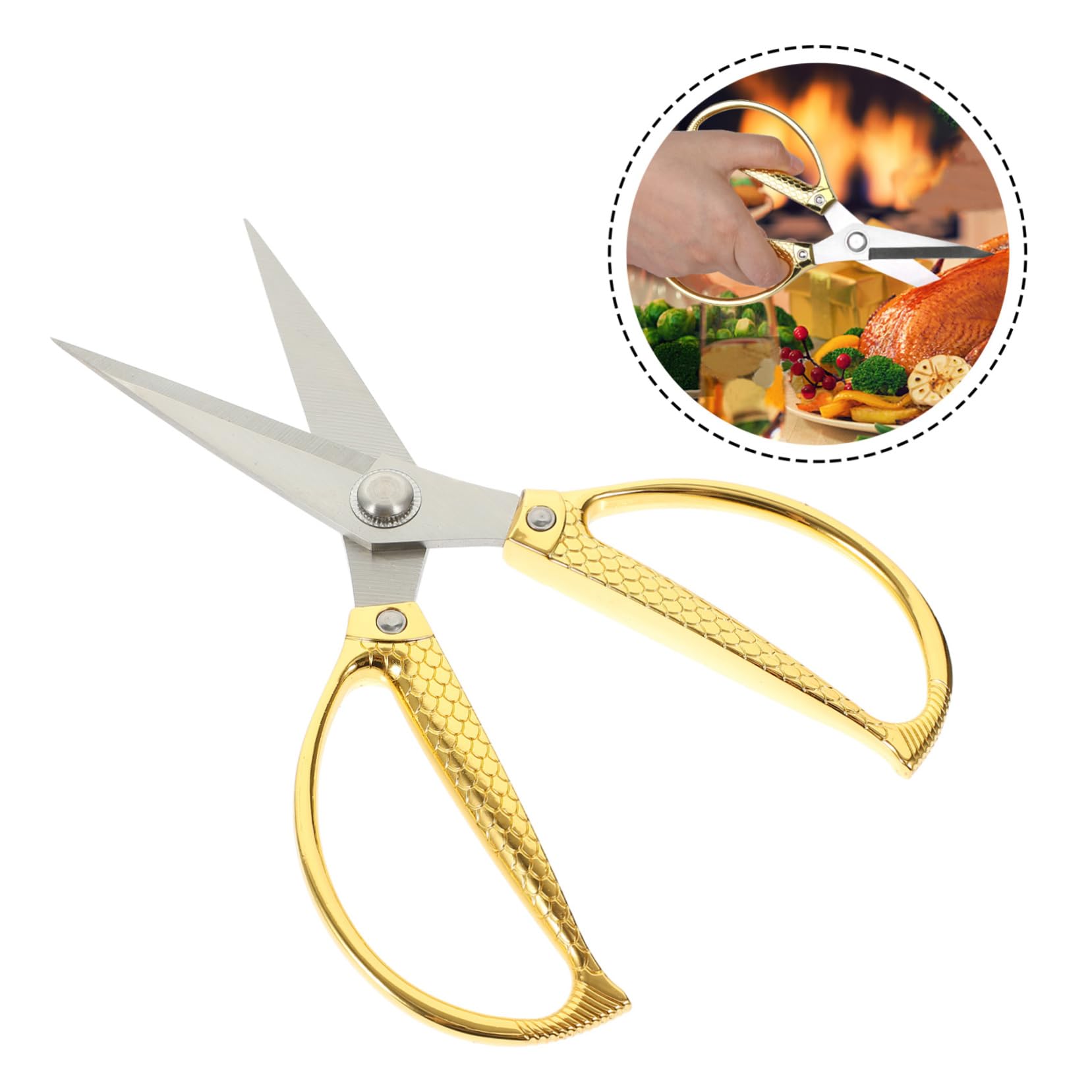 Tijeras De Cocina Multiusos De Acero Inoxidable Para Cortar y Huesos De Pollo Tijeras De Alta Resistencia Mango Ergonómico Herramienta Práctica Para Cocinas
