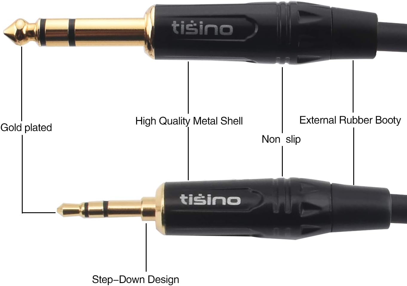 Discount 70% DISINO 1/8 to 1/4 Stereo Cable, Heavy Duty 3.5mm Mini Jack TRS to 6.35mm Jack TRS Audio Interconnect Path Cord Lead - 3.3 feet Discount 70% DISINO 1/8 to 1/4 Stereo Cable, Heavy Duty 3.5mm Mini Jack TRS to 6.35mm Jack TRS Audio Interconnect Path Cord Lead - 3.3 feet