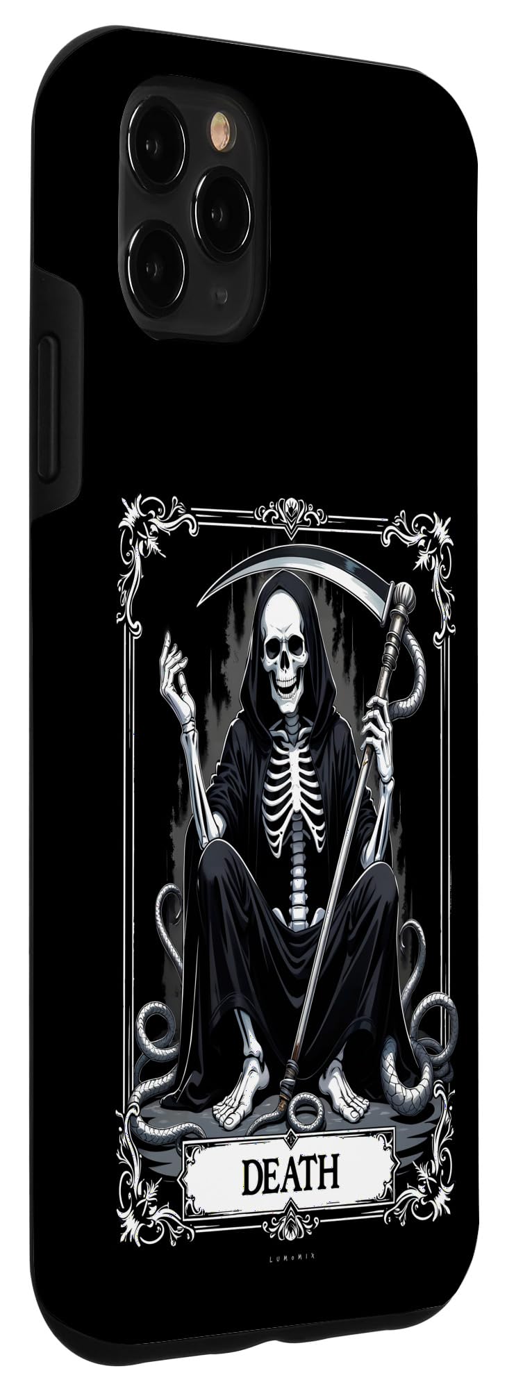 iPhone 11 Pro Max Death Tarot Card - Gothic Reaper Occult Satanic Skeleton Case - Image 3