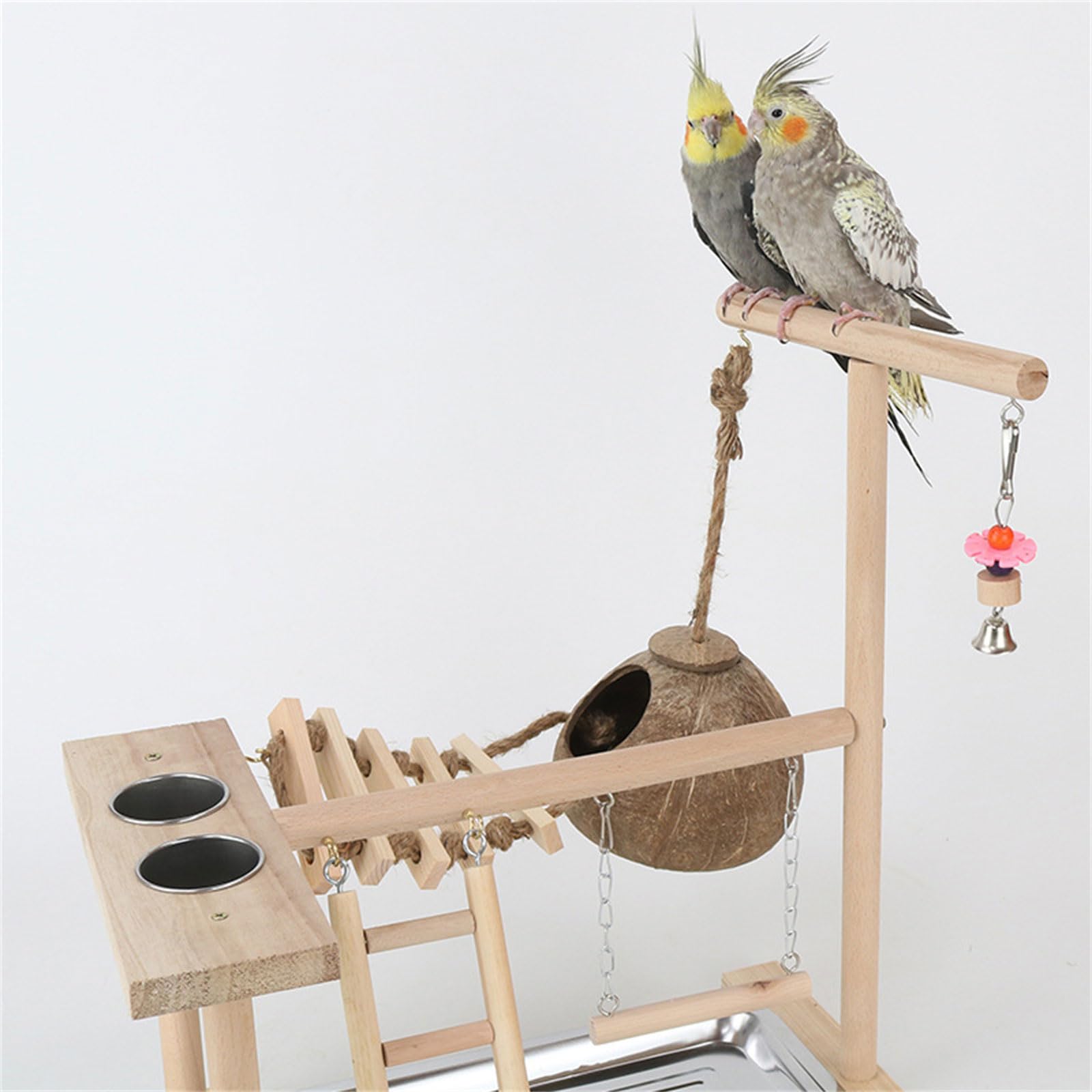Lovebird Papageien Käfig Barsch Stehen Brücke Nest Schaukel Klettern Holz Ausbildung Leiter Spielzeug Für Vogel Vogel Barsch Stehen Für Käfig