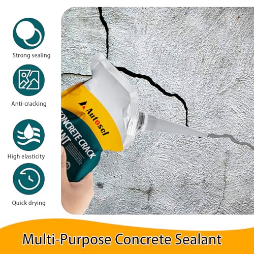 Concrete Crack Filler, Cement Crack Filler, Self Leveling Concrete Crack Repair Sealant–Quick-Drying, Waterproof, Durable Filler for Driveway, Sidewalk & Expansion Joint Repair-2 PCS - Image 4