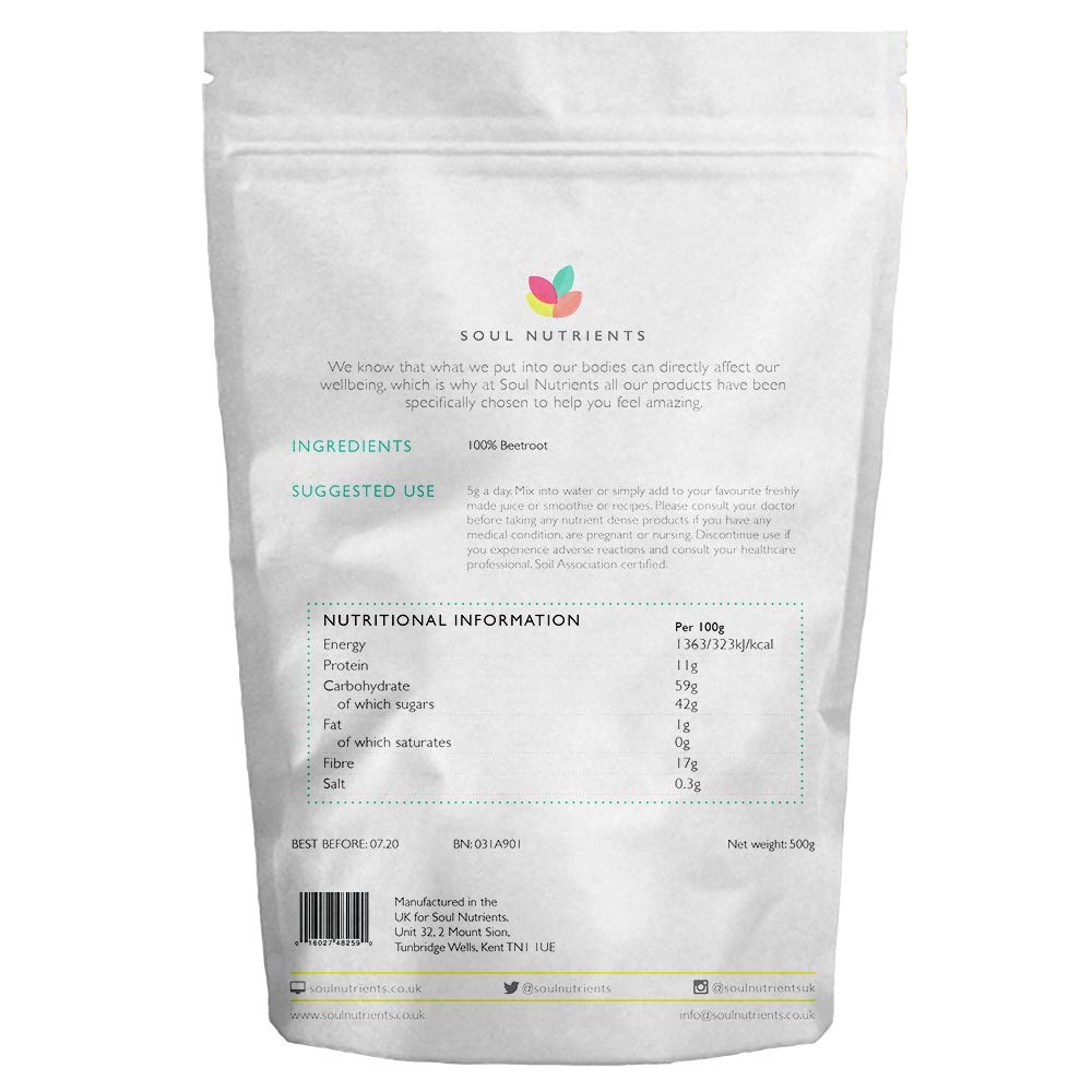 Polvo de remolacha de 500 g - Calidad asegurada - Marca del Reino Unido
