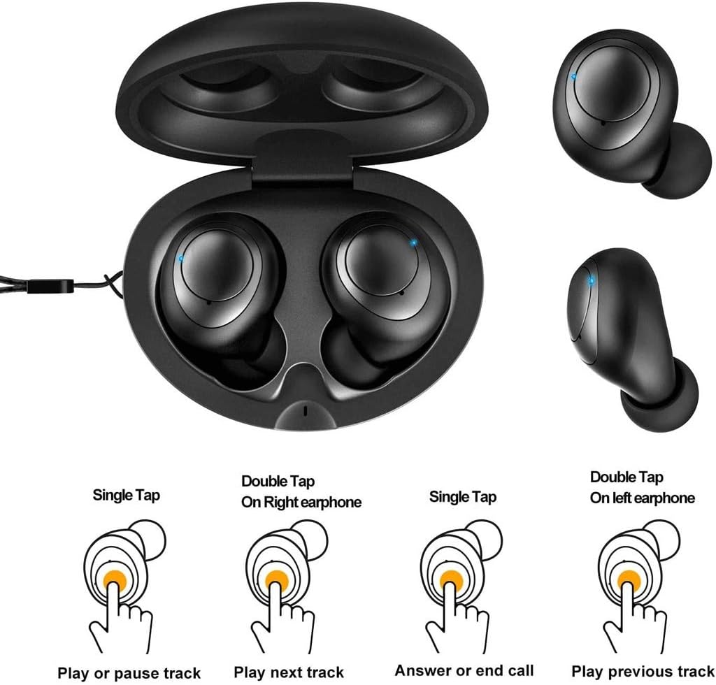 Earbuds, Earbud Headphones in-Ear Headphones with Charging Box,Car Headset for Car,Running,Built-in Microphone