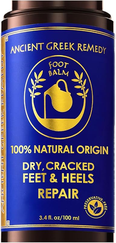 Dry Cracked Heel Repair Balm, Organic Foot Cream for Dry Feet & Callus | Deeply Moisturizes & Softens Dry Cracked Feet & Heels, Rough Dead Skin with Almond, Jojoba, Olive & Lavender Oils, Vitamin E