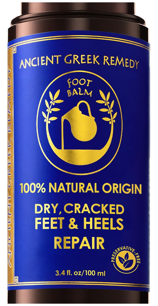 Dry Cracked Heels Repair | Organic Foot Cream for Dry Feet & Callus with Jojoba, Lavender, Almond, Olive & Vitamin E Oil | Natural Foot Balm & Moisturizer for Skin | Hydrating Foot Treatment | 3.4 oz
