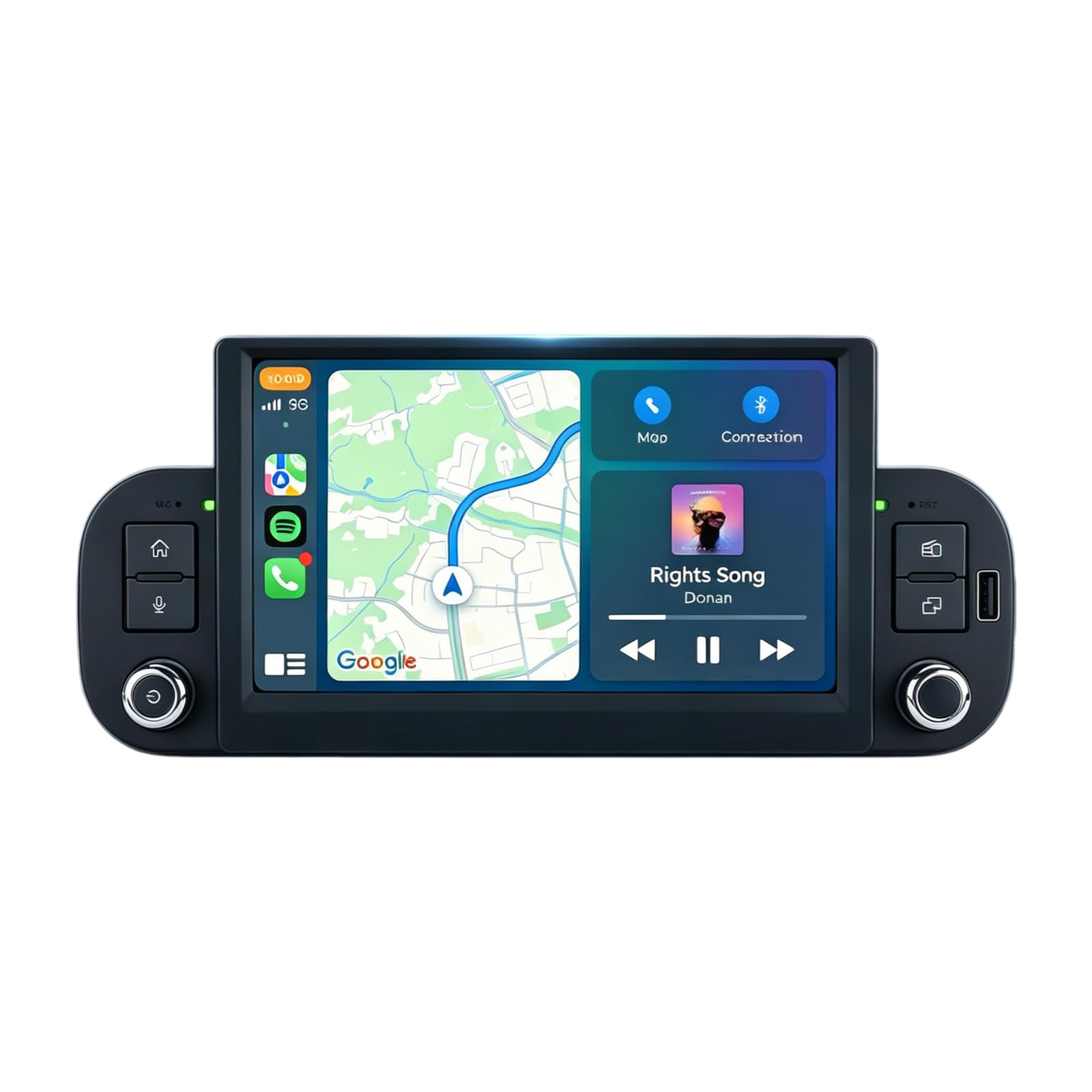 Autoradio con Sistema Linux e schermo IPS da 7 pollici, compatibile con Fiat Panda (2013-2020) | CarPlay & Android Auto wireless integrati | Supporta AM/FM/RDS | Con DSP/USB/Bluetooth/Microfono