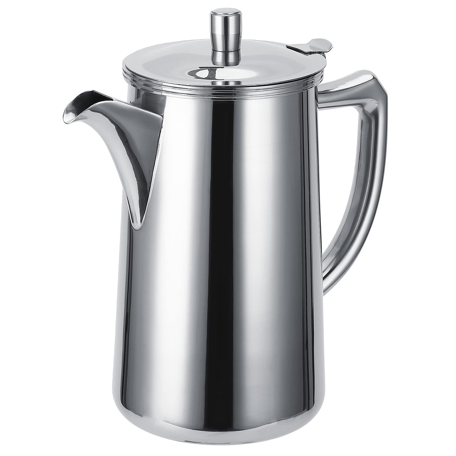 ZJchao Jarra de Agua, Jarra de té Hervidor Frío de Acero Inoxidable de 2 Litros Tetera de Agua Multifuncional de Jugo de café de Mano con Asa para el Hogar Restaurante Café Jugo de
