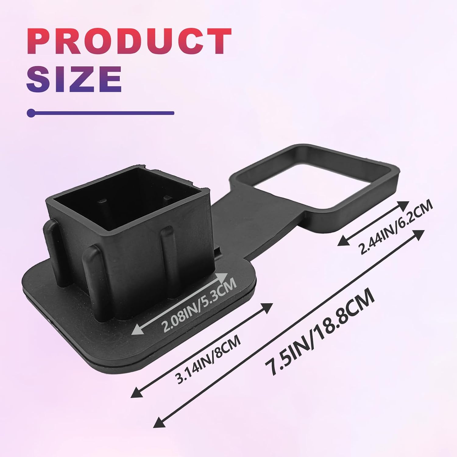 Automotive Universal 1.9-Inch Trailer Hitch Cover – Dust-Proof Plug, Square Mouth Protection Cover & Traction Cover, Universal Car Accessory for Most Cars and Trailers, Cute Paw Prints
