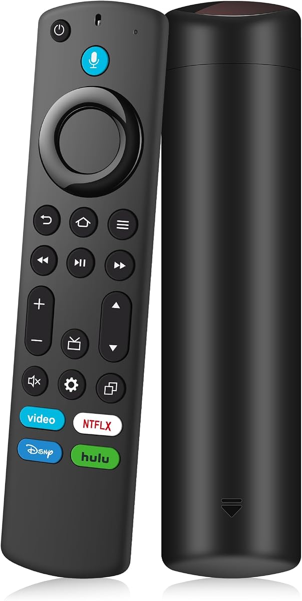 Mando a distancia de voz de repuesto apto para todos los mandos a distancia Stick-Smart TV, apto para TV Cube/Stick 4K Max/Stick 4K (1.ª/2.ª generación), Stick (2.ª/3.ª generación)/Lite/HD, Omni Series, Toshiba/Pioneer/TCL Smart TV