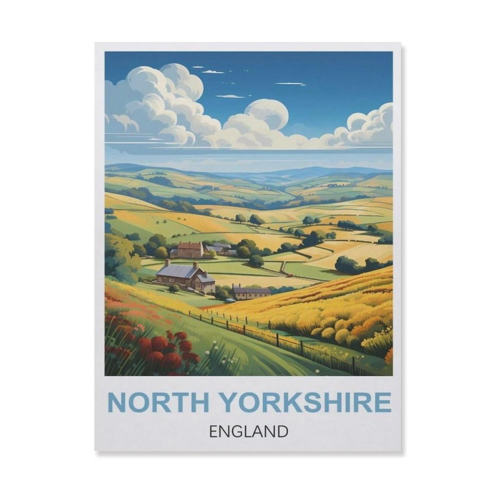 Metal Tin Sign，North Yorkshire England(20x30cm）
