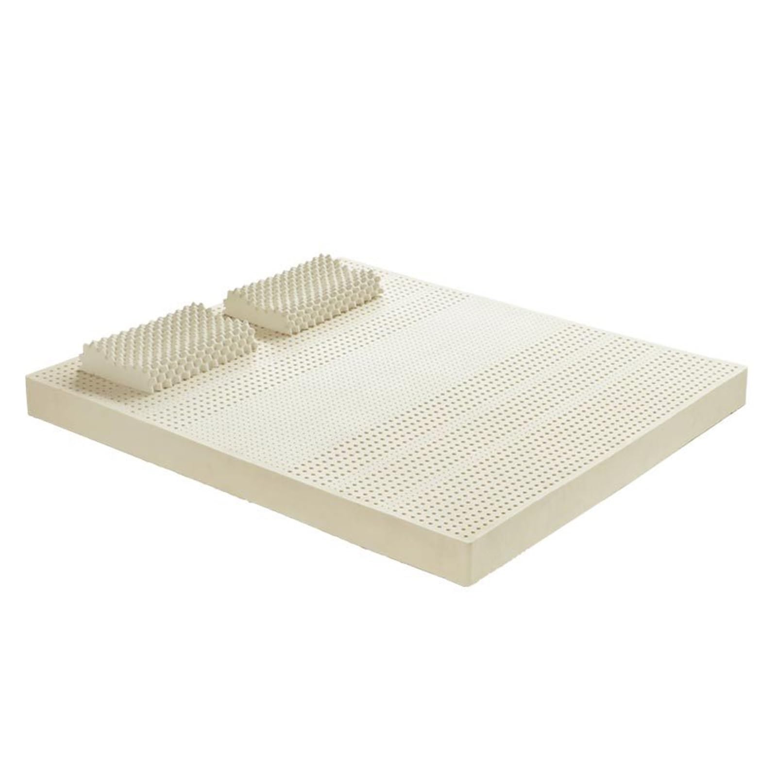 Mattress Topper Queen Pure Natural Latex Foam Mattress Topper Folding Mattress Medium Firm Zone 7 Support with Removable