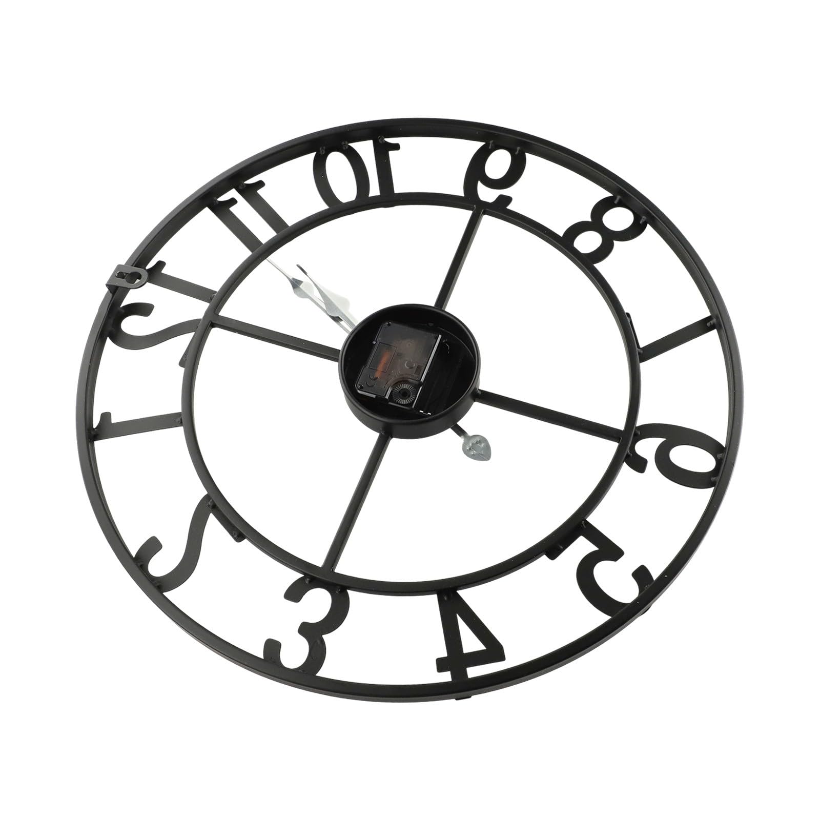 Vintage Metall Outdoor Wanduhr, wetterfeste Gartendekoration mit lautlosem Uhrwerk, für große klare Zahlen für Terrasse Veranda Bauernhaus