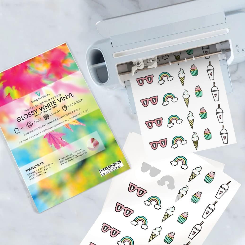 Vinyle imprimable jet d'encre pour créer des stickers imperméables avec Cricut