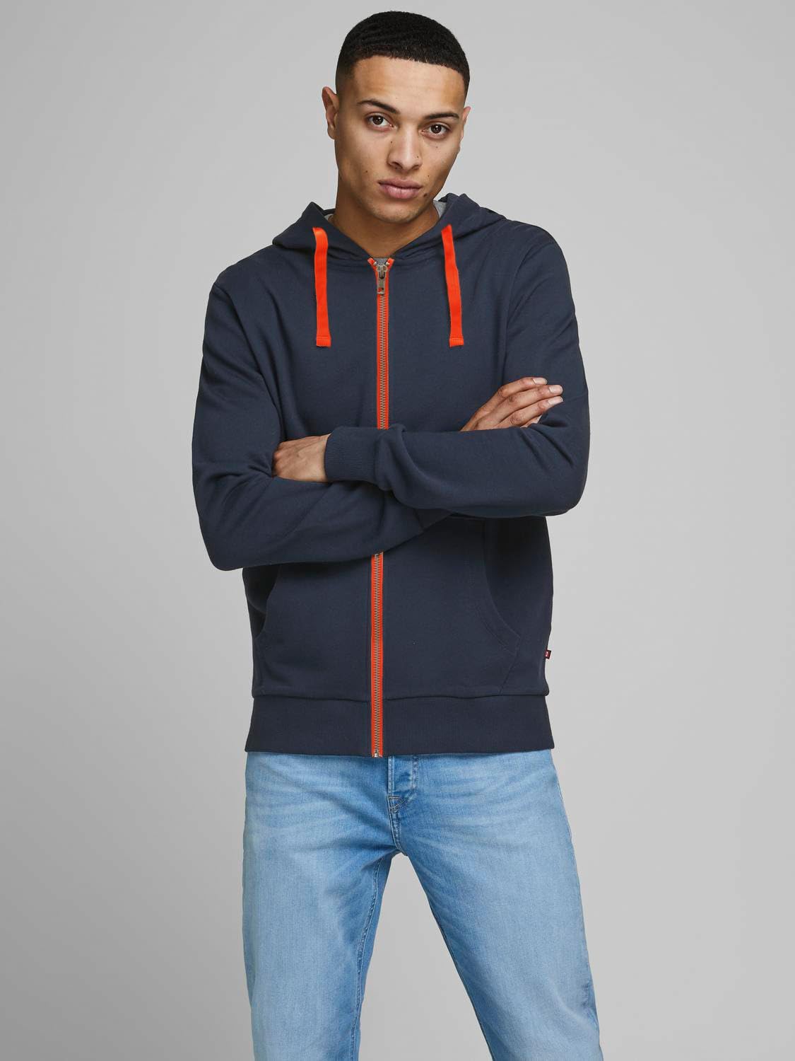 JACK & JONES Herren Jjeholmen Sweat Zip Hood Noos Sweatshirt