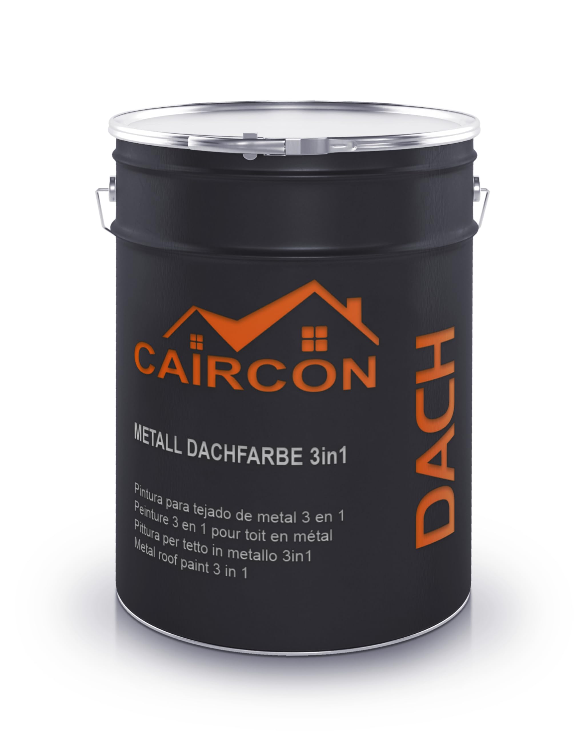 Dachbeschichtung 3in1 Dachfarbe für Metalldach Anthrazitgrau 5L