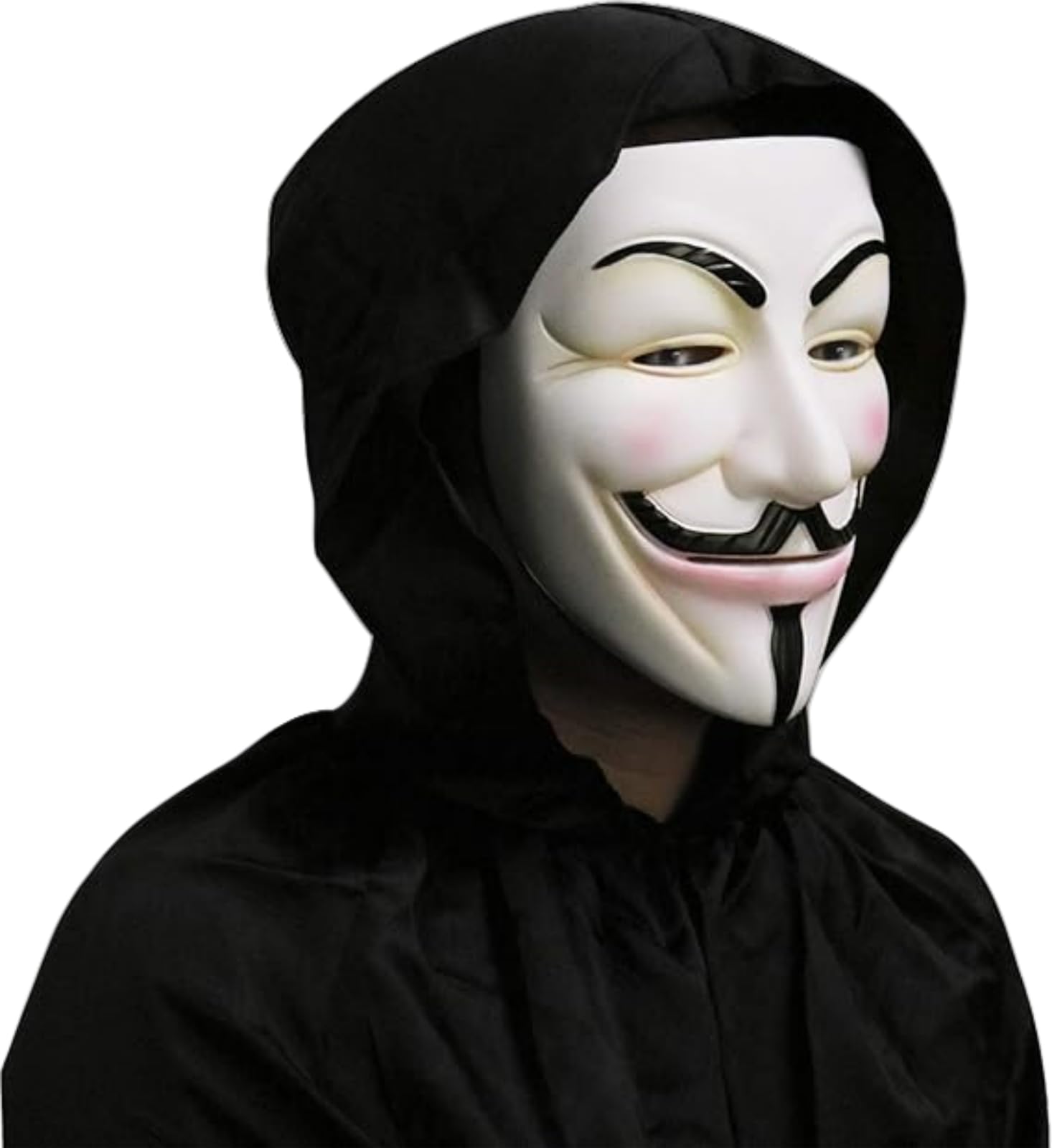 Ozvavzk Máscara de Hacker V para Vendetta Máscara Halloween Anonymous Mask Caretas para Carnaval Disfraz de Halloween Cosplay Accesorios Fiesta Props