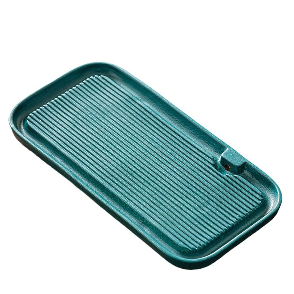 GTHTUHFD Kung Fu Tea Tray Ceramic Dry Brew Tea Tray Rectangular Mini Teapot Tray Home Simple Tea Set Living Room Kung Fu Tea Tray Tea Room Tray,C