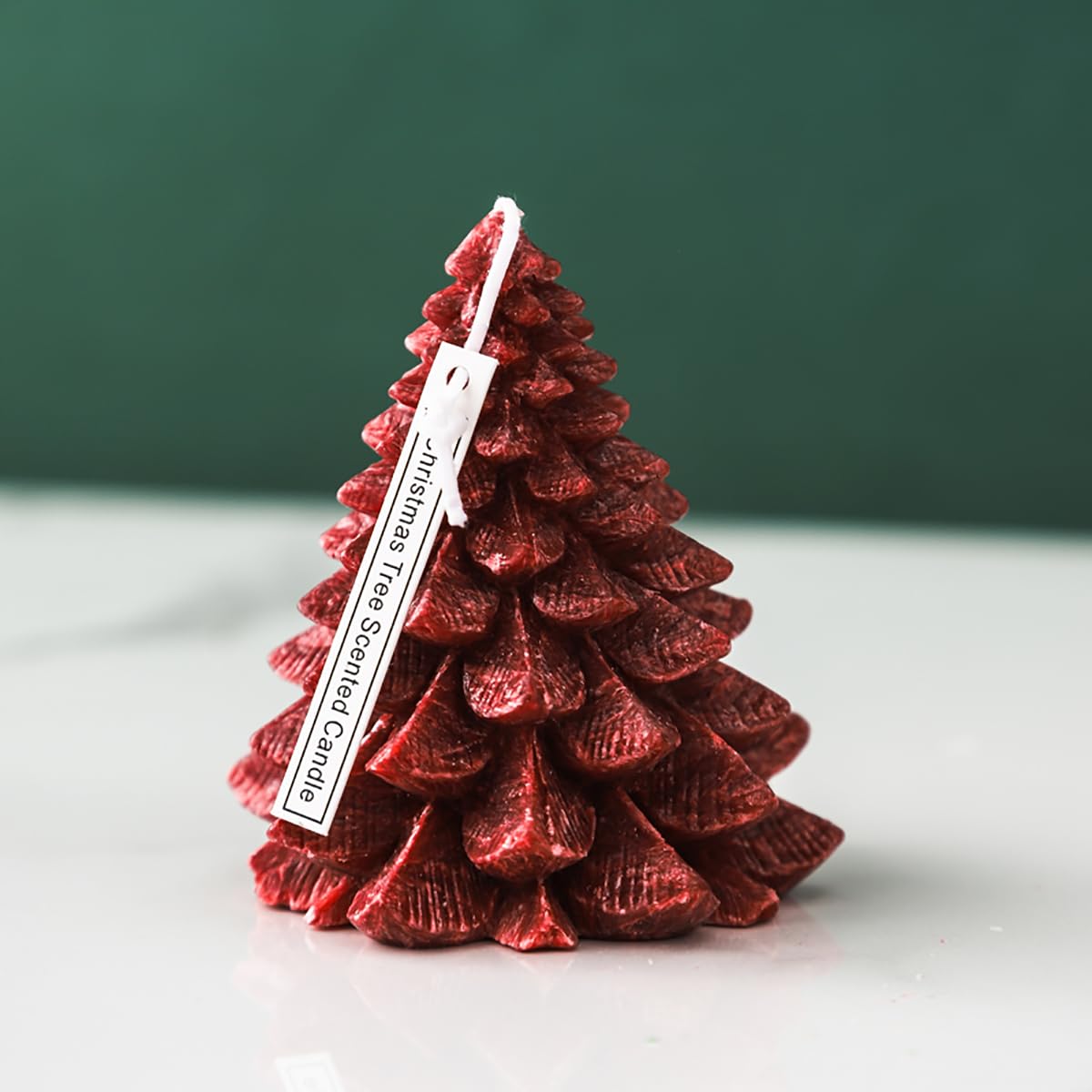 Rarreily Christmas Tree Candle,Christmas Candles,Christmas Decor Candle,Taper Candles (Red)