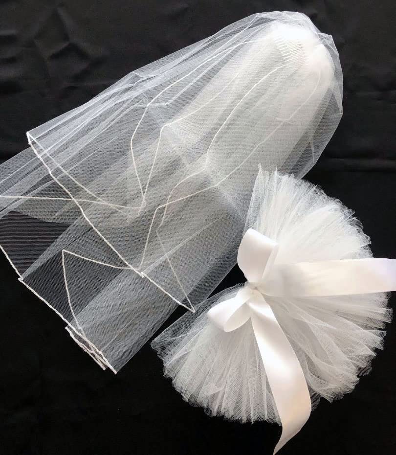 Booty Veil, (Bride's Booty Veil, Butt Veil, Bride's tutu) AND Hair Veil AND/OR ARM BANDS AT ADD'L COST