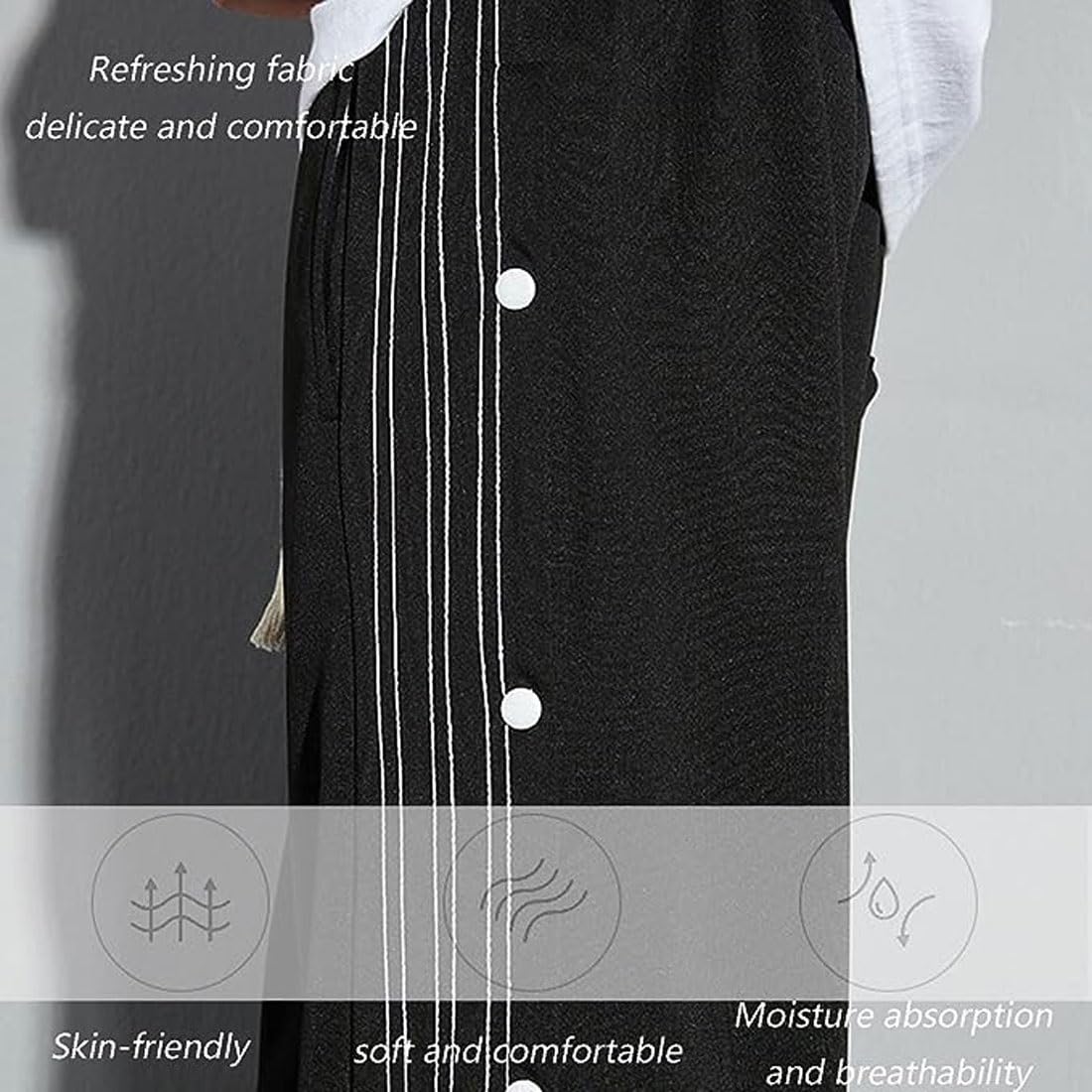 Gebreide blouse met col en knopen aan de zijkant - Grijs - Maat 40-64