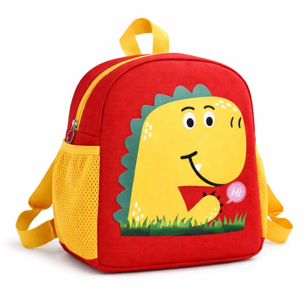 Kids Dinosaur School Backpack for Boys & Girls (2–5 Years) – Cute Cartoon Toddler Bag with Mesh Bottle Pocket, Lightweight & Soft Preschool Backpack for Nursery, Play School-image-10