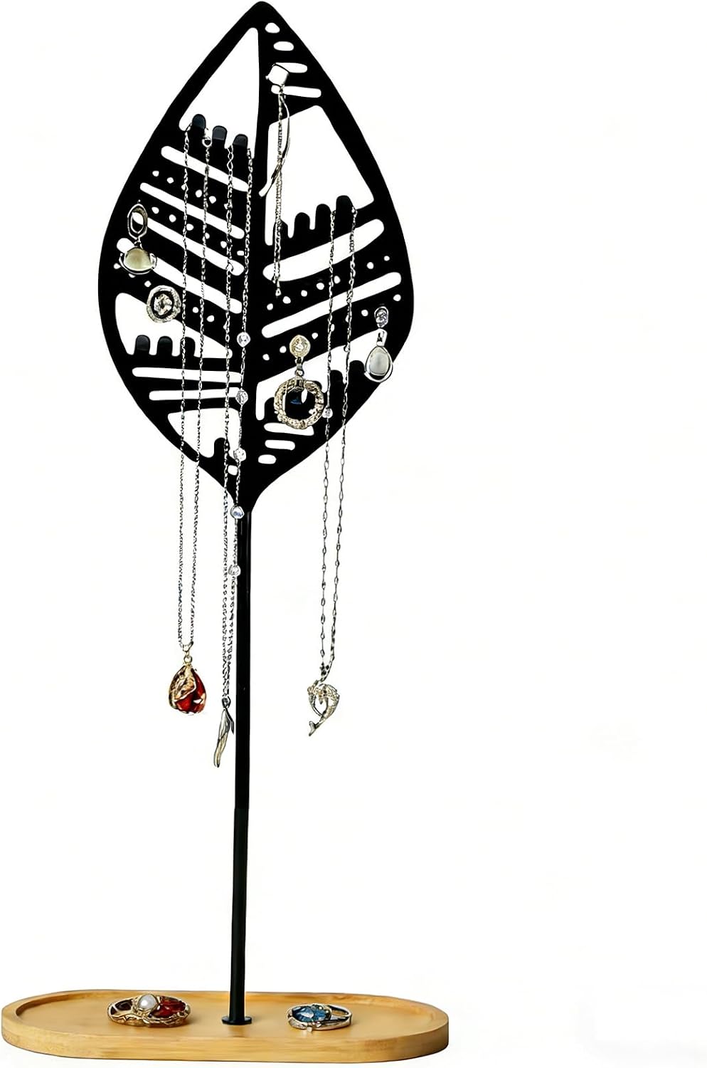 Branch Jewelry Rack With Rotatable Base and Storage Box Tree Tower Rack Hanging Organizer for Ring Earrings Necklace Bracelet,Suitable for living rooms, bathrooms,offices,etc.