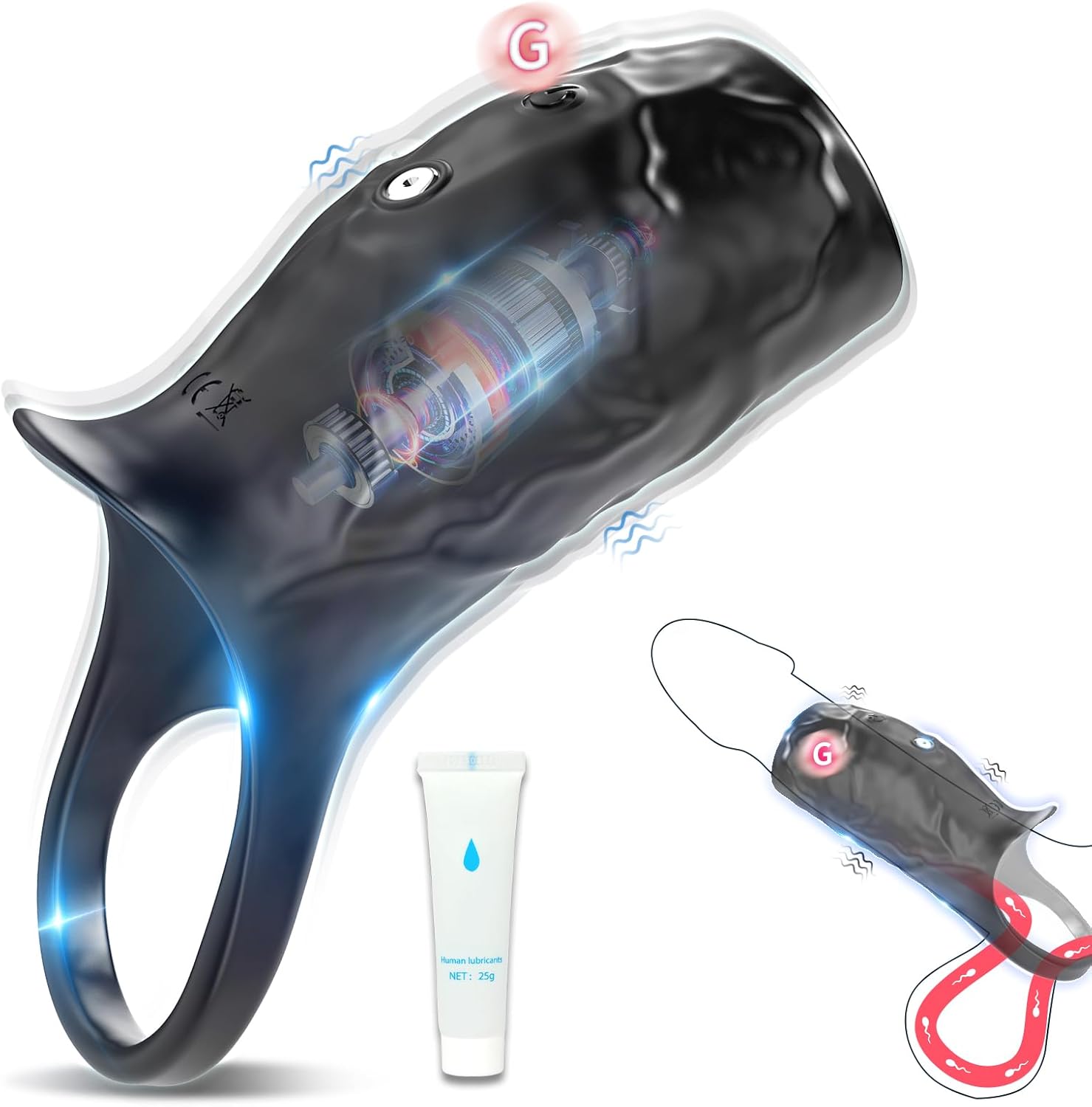 Product image of Penisring Sex Spielzeug für die Männer,Masturbator Penisringe mit 9 Vibration,Vibrator Penishülle SexSpielzeug,Penismanschetten Sex Toys,Cockring Sex Spielzeug für die Paare