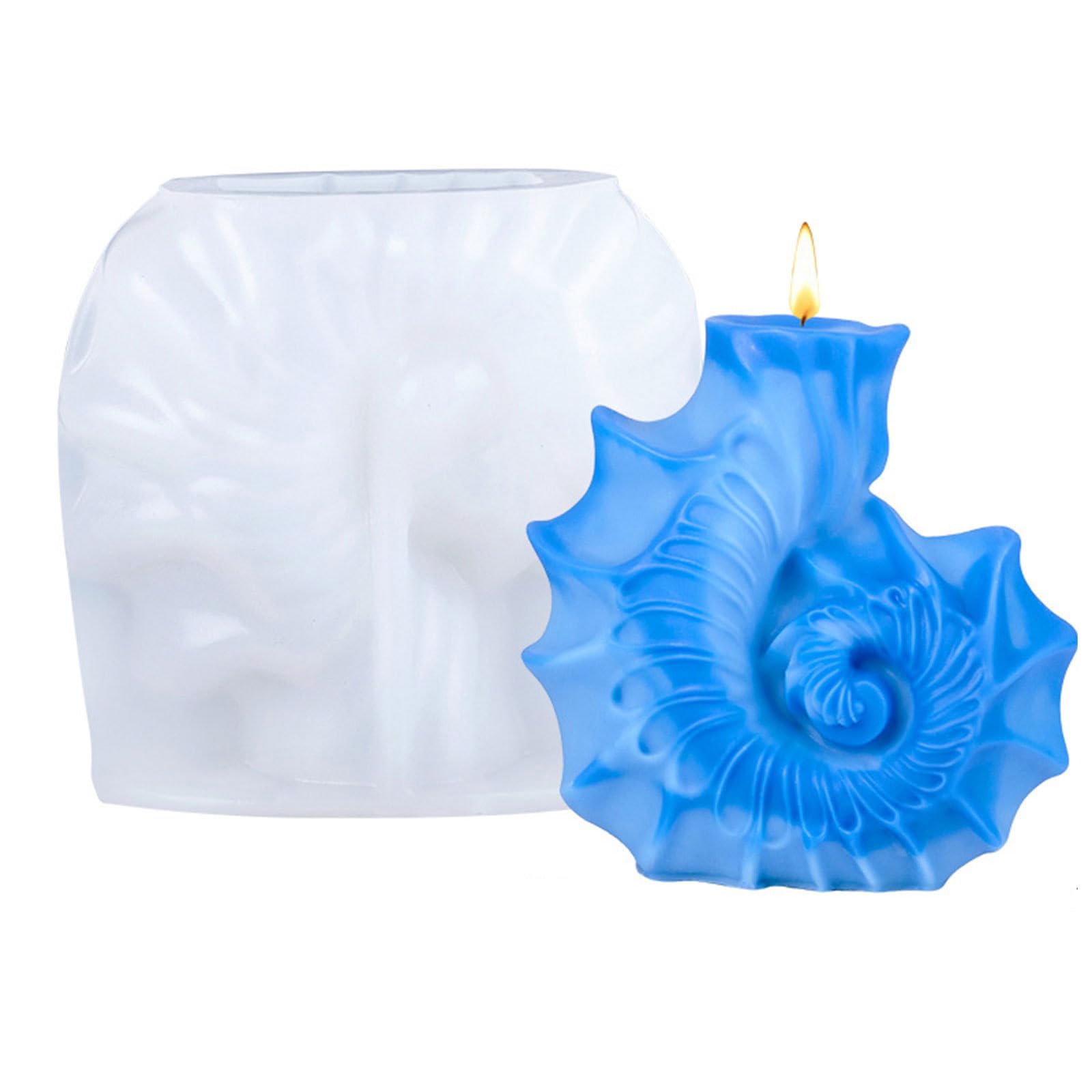 Qusinfc Oceans Styles Molds Ornament Conch Silicone Plasters Casting Molds Epoxy Resin Silicone Conch