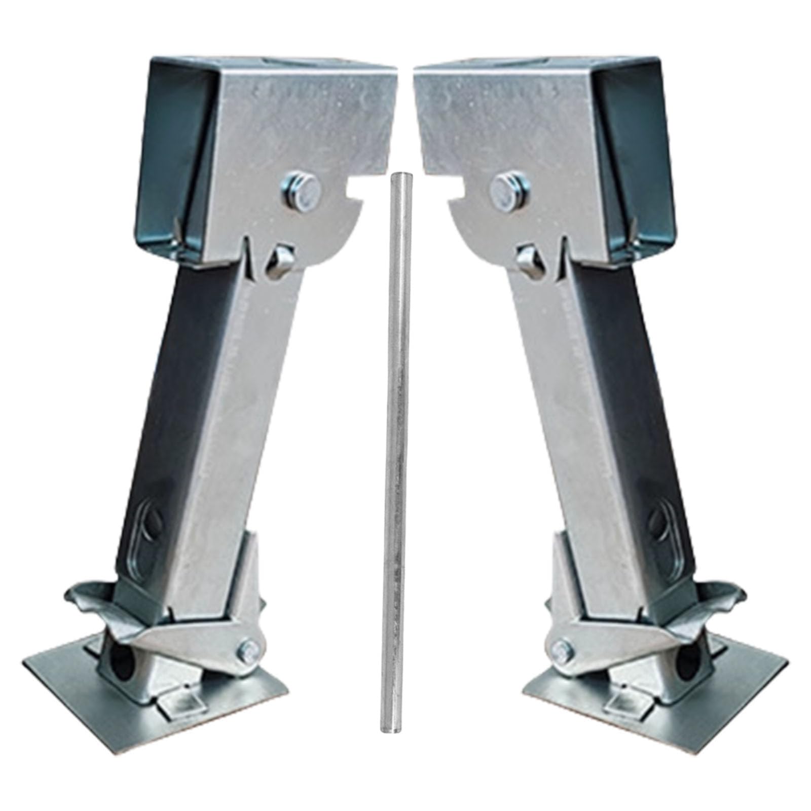 3 patas plegables para autocaravana, estabilizador ajustable resistente de 12 a 18 pulgadas para remolques, patas estabilizadoras de construcción de acero galvanizado