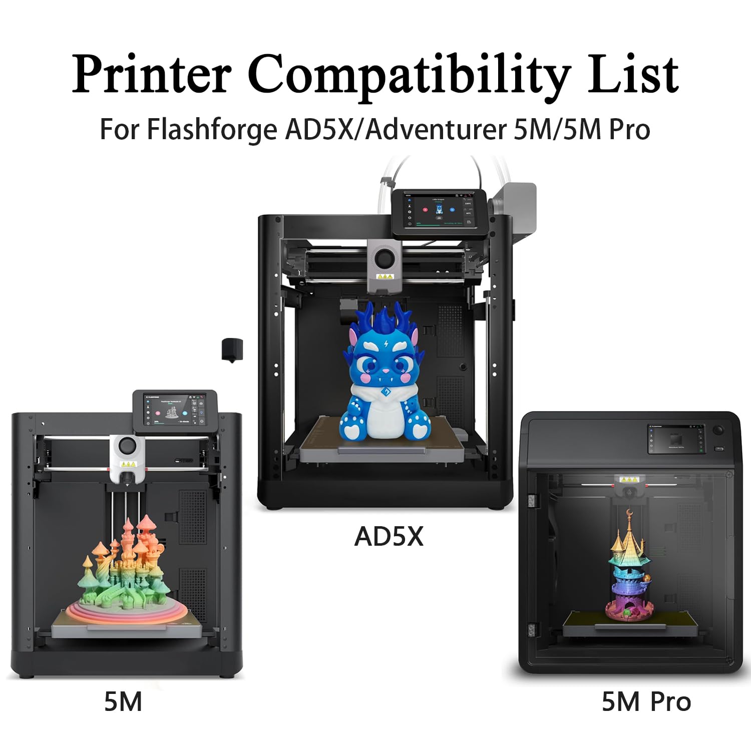 HzdaDeve AD5X Placa de construcción con mango para 5M/5M Pro/AD5X Placa texturizada de doble cara Cama calefactada Muelle Acero Plataforma Flexible Impresión sin pegamento para impresora 3D FLASHFORGE