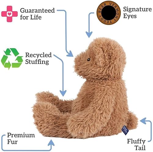 Miniatura 16 de Vermont Teddy Bear Animales de peluche, oso de peluche marrón miel batido de 18 pulgadas, colección súper suave, regalo de peluche coleccionable