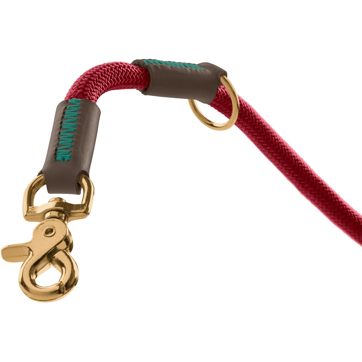 HUNTER Correa Ajustable para Perros Malia, Color: Rojo Vino y marrón Oscuro, Cuerda Flexible y Piel Resistente, Ajustable en 3 Posiciones, Ligera, Resistente, Aspecto Moderno, Fabricado en Alemania